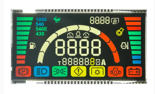 Customized Size VA LCD Display with Black Background White LED and Wide Temperature Range for Power Supply