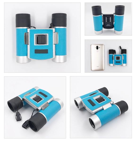 Compact Bird Watching Kids Toy Binoculars Center Focusing Blue Color
