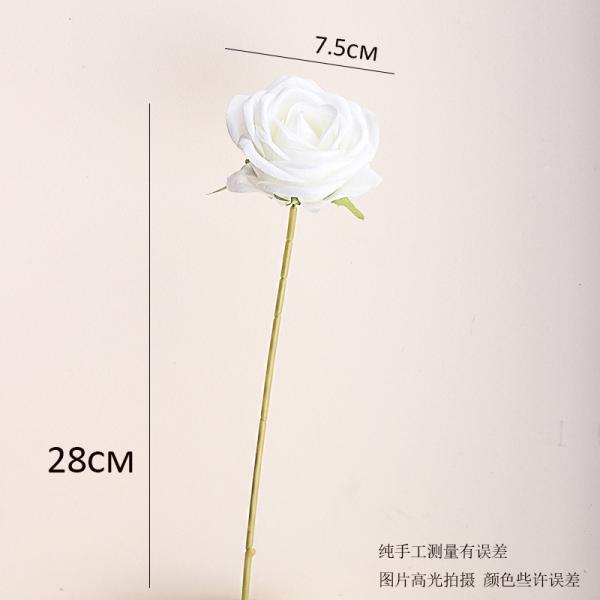Cross border simulation artificial simulation rose single branch rose flower artificial flower silk flower home decoration flower