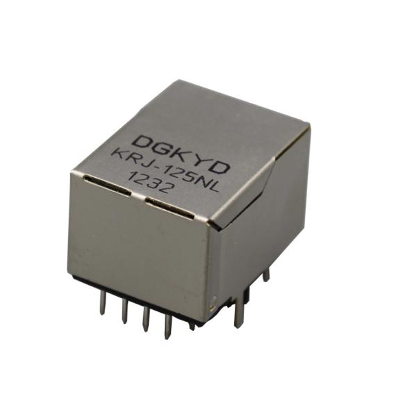 Single Port Gigabit Ethernet 10 Pins PCB RJ45 Modular Jack, G/Y Led