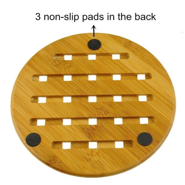 High Durability Bamboo Office Supplies Bamboo Coaster Coaster Holder Easy Cleaning