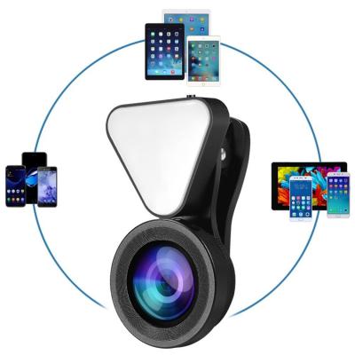 Smart Mobile Camera Lens with Led Flash Light,Wide Angle Lens,15X Macro Lens Clip-on Cell Phone Lenses for iPhone 6 6s