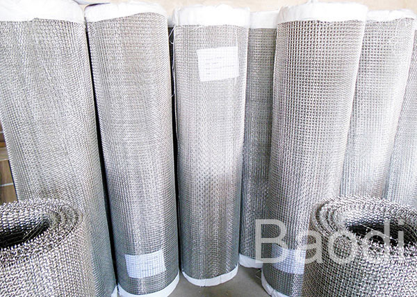 Aluminum Woven Screen Lock Crimp Wire Mesh Anti Slip