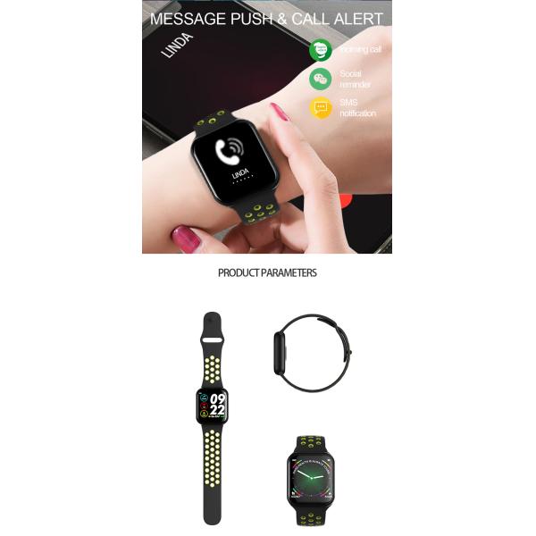 Дети F8 1.54Inch делают наручные часы водостойким касания шагомера спорта Smartwatch полные для Iphone