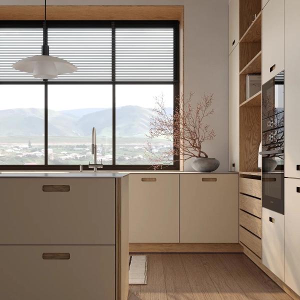 Factory Price Customize Cost-effective Melamine Finish Style Kitchen Fro Individual House