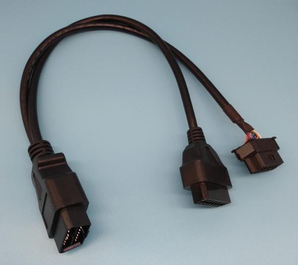 OBD2 OBDII Male to Benz OBD2 Female and OBD2 Female Splitter Y Cable