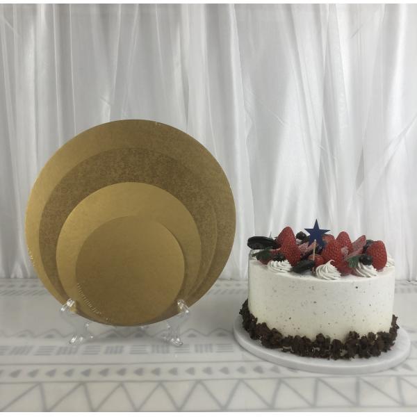 12'' Cake Cardboard Base Baking Tools Golden Siliver Finish With Pattern