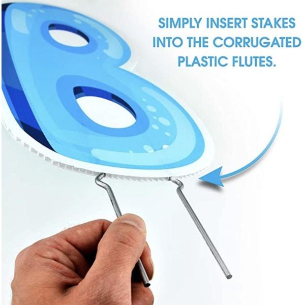 Corrugated UV Printed Plastics H Stake Blank Lawn Coroplast Yard Signs