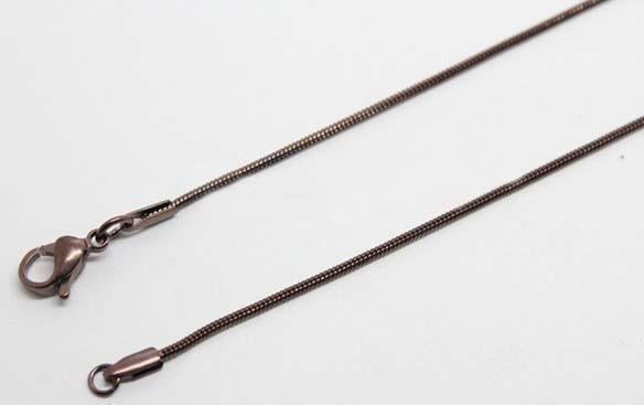 Fashion 316L Stainless Steel Glass Floating Locket Chain GLC010-0.9mm Snake Chain