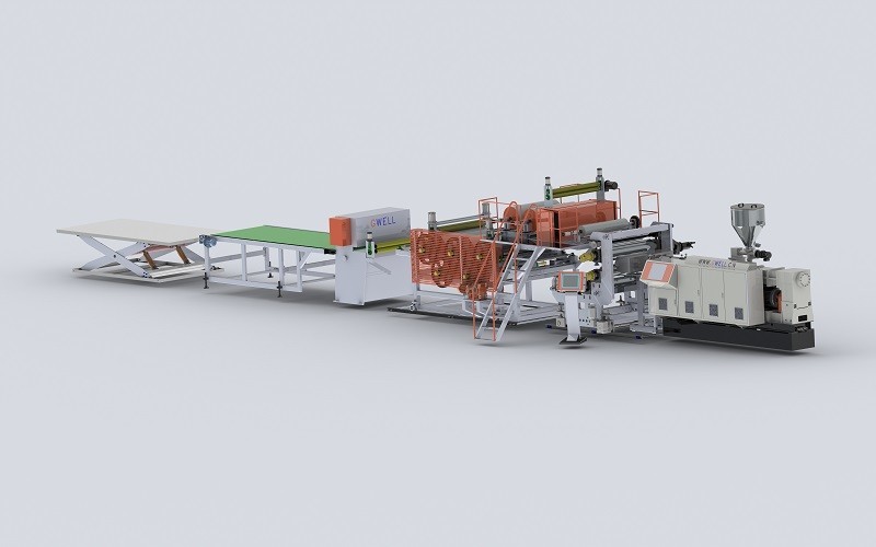 Twin Screw LVT Wood Plastic Floor Extrusion Line LVT Flooring Production Machine