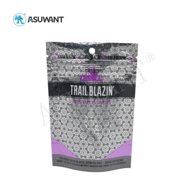 Lockable Smell Proof Weed Bags Eco Friendly Laminated With Logo Custom Printed