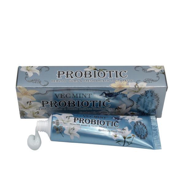 Aloe Vera para blanquear la pasta de dientes Ingredientes de sílice Completo limpio en una caja de 100 g de tubo blanco