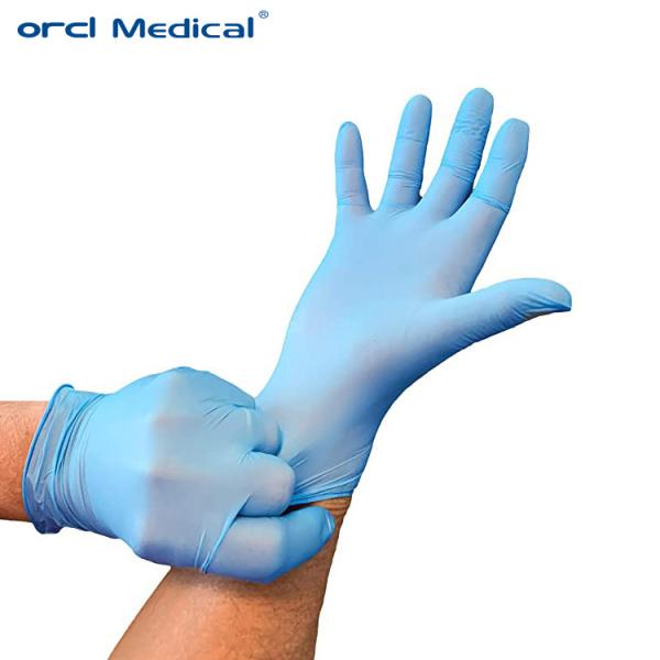 Disposable Nitrile Examination Gloves Blue / Black Latex Free For Medical