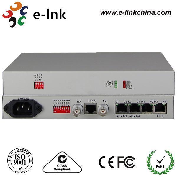 Convertisseur/Multiplexeur téléphonique 4 voix (FXS/FXO) sur E1