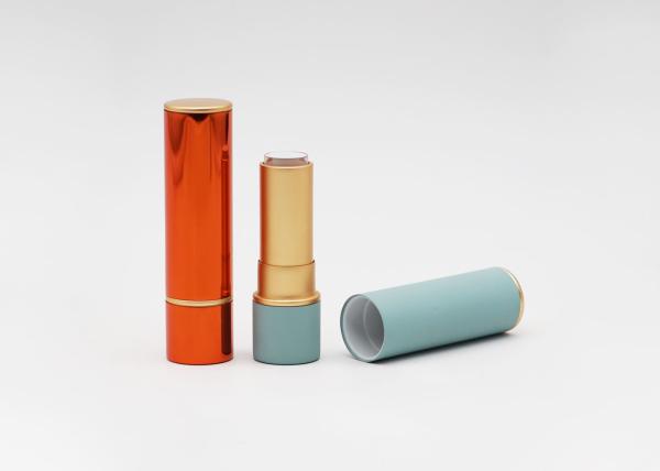 Color Spraying Cylindrical Hot Stamping Lipstick Tubes Bulk