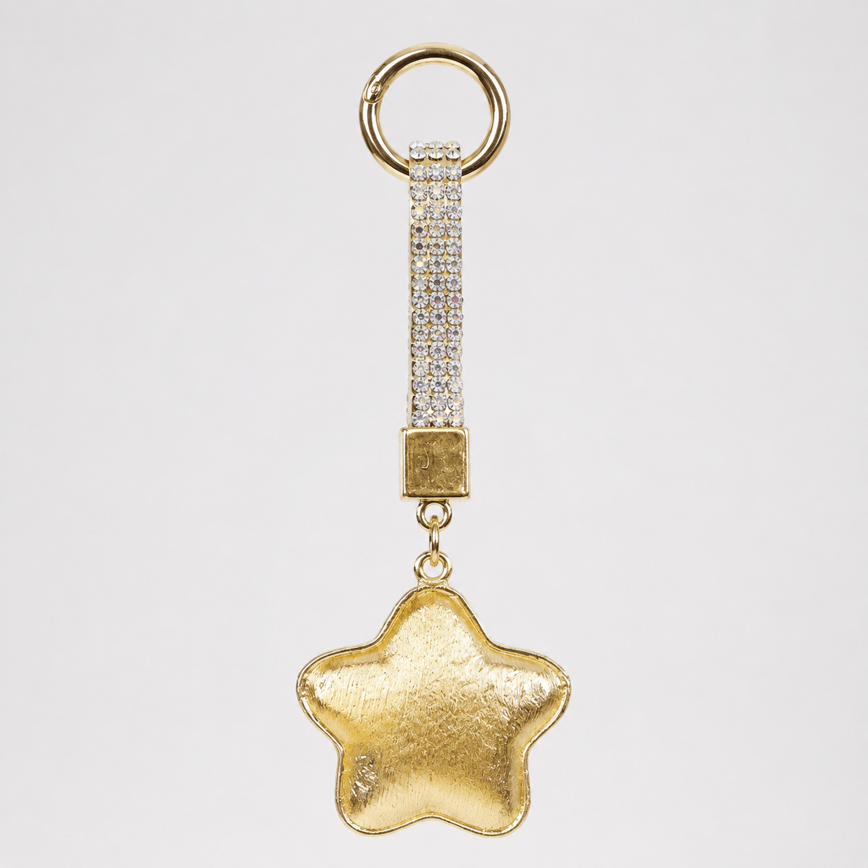 Luxury Sparkling Rhinestone Star Bag Charm Keychain – Wholesale Gold-Plated Crystal Pendant Hardware for Handbags, Purses & Accessories