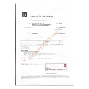 Jiangyin Yongda Cord Net Co., Ltd. Сертификации