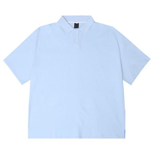 80% Cotton Simple Solid Color Letter Embroidered Short Sleeve Polo T-Shirt For Men