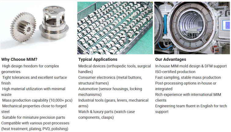 Custom Motor Gear MIM Stainless Steel Precision Injection Molding