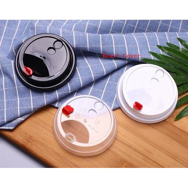 крышка чашки 90oz PS PP устранимая, черная белая прозрачная крышка чашки чая молока