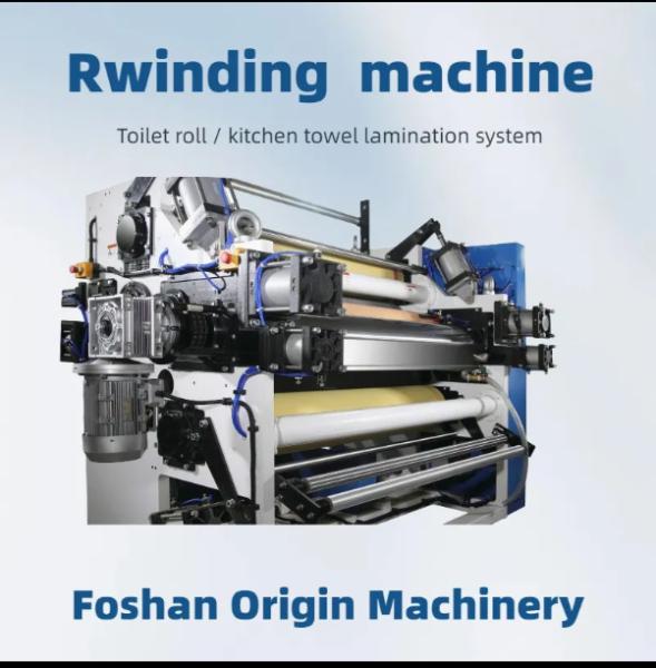 Toilet Roll / Kitchen Towel Automatic Production Line Jrt Maxi Rewinding Machinery