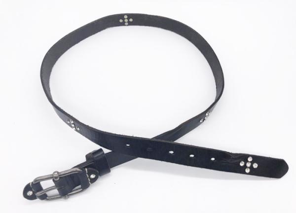 Crystal Flower Dressy Rhinestone Belts com a curvatura liga de zinco do níquel escuro