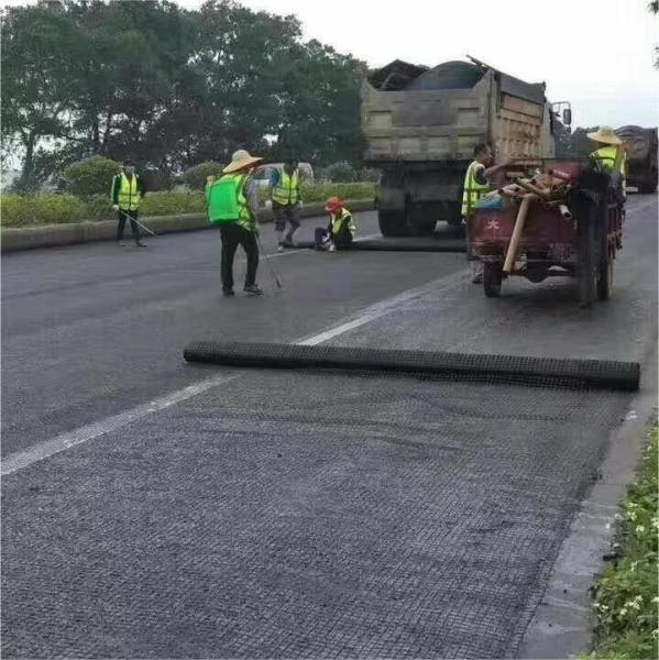 30KN-200KN Fiberglass Grid Geogrid Made in Affordable for Railway Ground Reinforcement