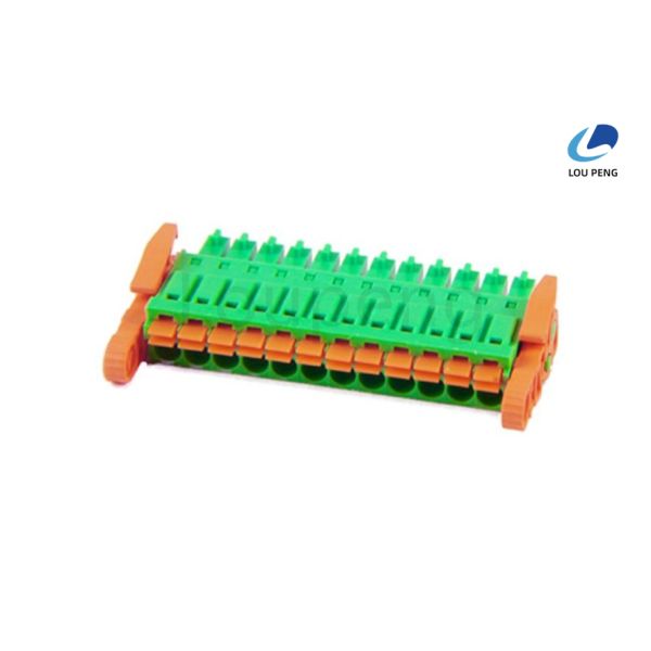 Contact Brass Phosphor Bronze DIN Rail Terminal Block Wire Range 24 to 14AWG 1mm2 Electrical Connector for Control System Wiring