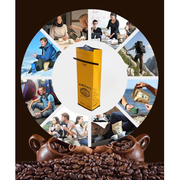 Resealable Coffee Side Gusset Bag Recycle 350 Grams Custom Printed With Tin Tie