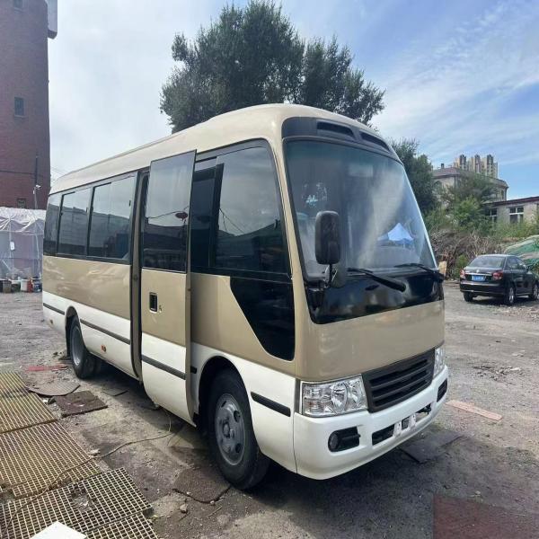 Used 1HZ Toyota Coaster Bus City Shuttle 21 Passenger 6 cylinder