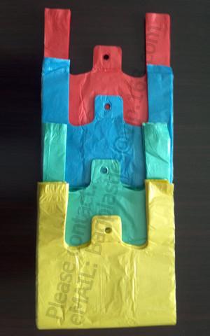 BIO Biodegradable Pre-Printed Thank You Retail Bags,Green Plastic T-shirt Shopping Bags,Compostable Biodegradeable, Extr