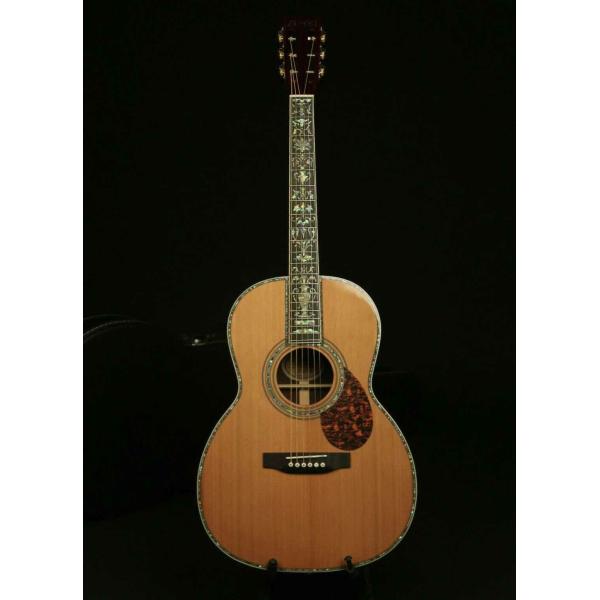 Custom Full Solid Wood Handmade Acoustic Guitar India Rosewood Real Abalone Binding