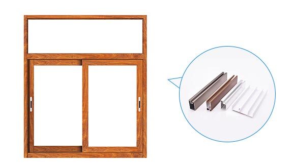 High Quality Wood Colour Aluminum Window Profiles for Awning Windows