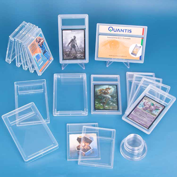 Custom Print Logo Ultrasonic 35PT Graded Sports Card Slab Trading Card Holder Hard Plastic Case for PSA Slab