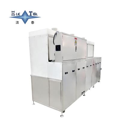 Five Tank Electronics Ultrasonic Cleaner Customized 50KW With Agitation And Dust Proof Extraction Hood