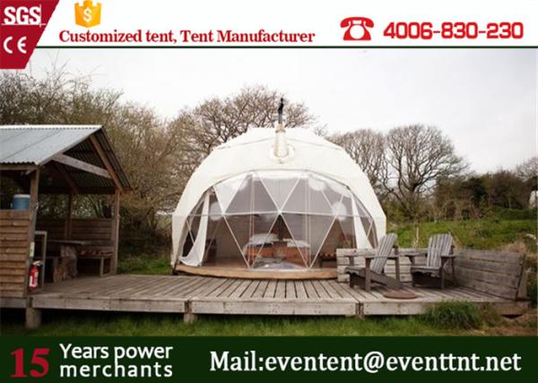 5m 6m 8m dia Wooden Floor Luxury Camping Tent Waterproof For Outdoor Hotel Easy Installation
