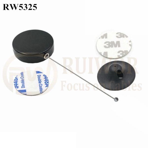 RW5325 Round Security Display Tether Plus Dia 38mm Circular Adhesive Plastic Plate