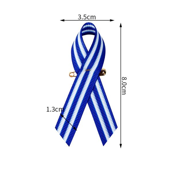 Customized MSD Ribbons Awareness Ribbon Pin 3.5cm*8cm or Customized Bow Size Free Sample