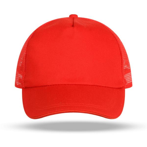 60cm Baseball Breathable Mesh Caps Embroidery SGS Red Color Cotton Canvas