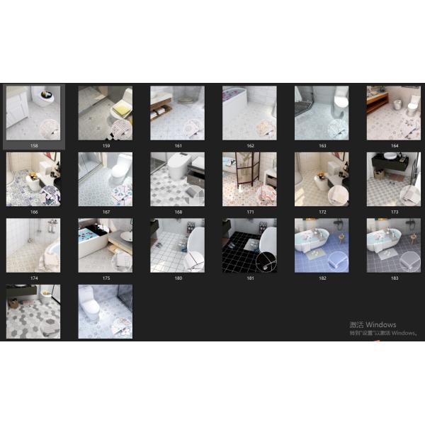 Papel de contacto de pegatinas de mármol para baldosas impermeables para pisos de baño