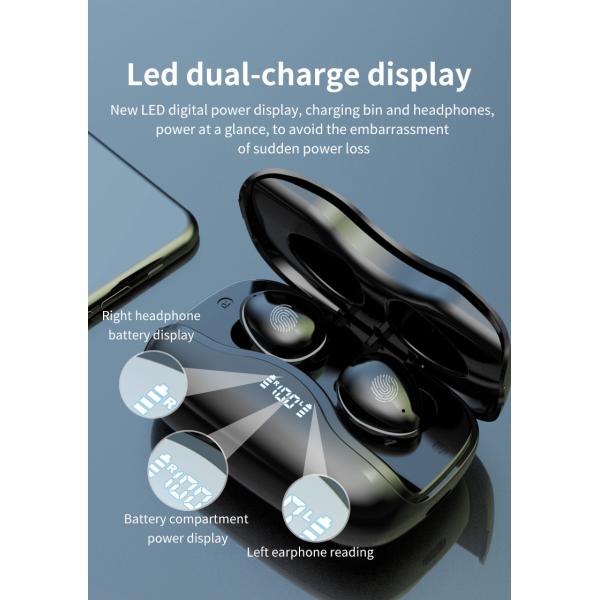 Wireless Connection Waterproof Noise Cancelling BT Streaming Stereo Headphone Earphone with 300 mah Charging Case Battery