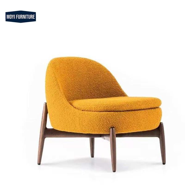 Home Living Room Leisure Chair MOYI Modern Italy Design Arm Chair Leather Accent Sofa Chairs Waiting Room Single Accent Chair
