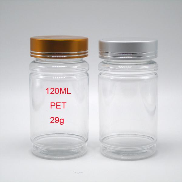 PET Collar 120ml Bamboo Shape Plastic Bottle Screw Cap for Pill Capsule Tablet Medicine Supplement