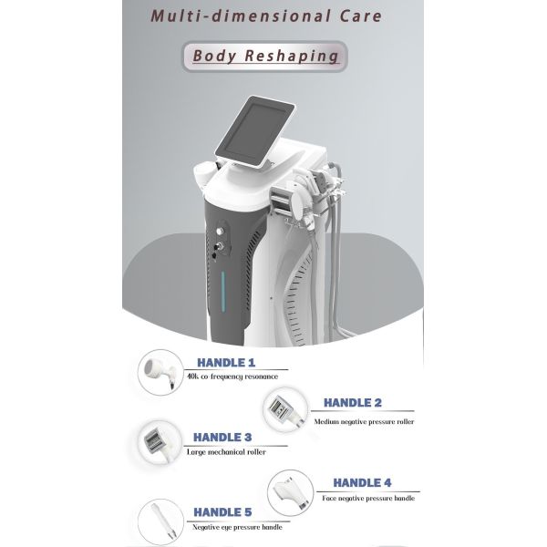 360 Roller Body Contouring Face Lifting Rf Vacumm Ultrasound 40K Cavitation Velashaping Slimming Machine
