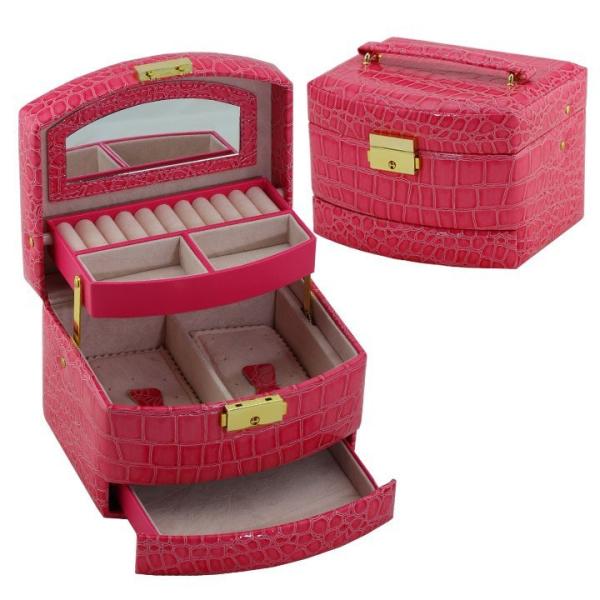 Cheap pu leather cosmetic gift box makeup storage box