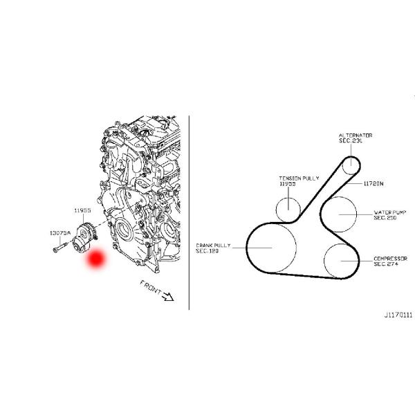 11955-1KC0A 119551KC0A Автомобильный натягиватель ремней для NISSAN JUKE F15 1.6 DIG-T