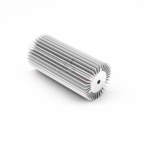 Cylindrical Led Heat Sink Aluminum Profiles Mill Finished 200mm