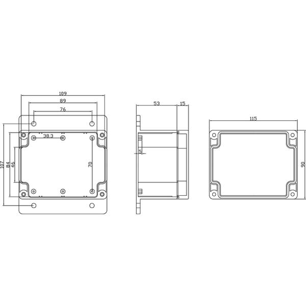 держателя стены Abs 115*90*68mm приложение прозрачного пластиковое