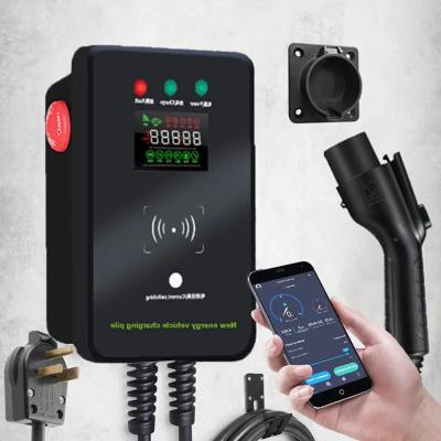 IP67 European Standard Swipe Card AC Wall Box Electric Car Charger Leakage Protection