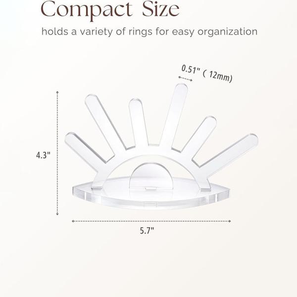 Custom Color Acrylic Display Lucite Ring Holder Organizer For Jewelry Collection